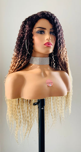 “Karamel” - 28” 3 Tone Toffee Color Synthetic Wig