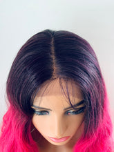 Load image into Gallery viewer, “Becky” - 28” Ombre Pink or Ombre Auburn Premium Fiber Lace Front Wigs / Canada Wigs