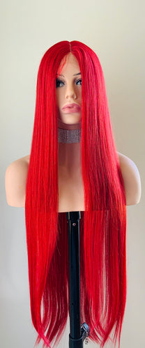 “Serenity” - 36” Long Straight Synthetic Lace Front Wig