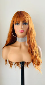 “Coco” - 20”-24” Long Wavy Synthetic Wig with Bangs