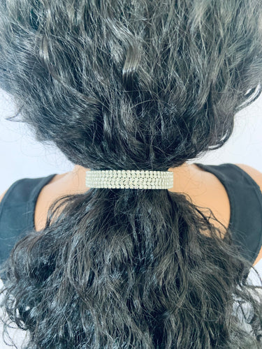 “Natasha” - Crystal Rhinestone Bun/Ponytail/Headwear Clip Hair Accessory