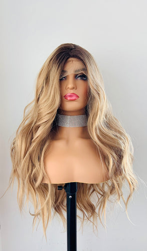 “Bella” - 24” Long Wavy Synthetic 13x2.5 Lace Front Wig for Everyday/Cosplay/Drag