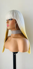 Load image into Gallery viewer, “Gabrielle” - Clearance - 18” Ombre Colored Straight Synthetic Wig with Bangs