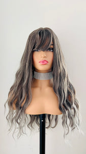 “Coco” - 20”-24” Long Wavy Synthetic Wig with Bangs