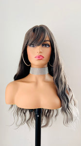 “Coco” - 20”-24” Long Wavy Synthetic Wig with Bangs