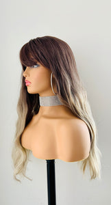 “Coco” - 20”-24” Long Wavy Synthetic Wig with Bangs