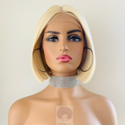 Promo! 🎃 “Mckenzie” - 10” Short Classic Bob Style Premium Fiber Lace Front Wigs for Daily Wear, Halloween or Events.