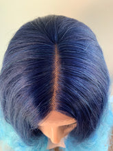 Load image into Gallery viewer, “Brooke” - 28” Long Blue Loose Curl Premium Fiber Lace Front Wig for Gaming/Drag/Cosplay