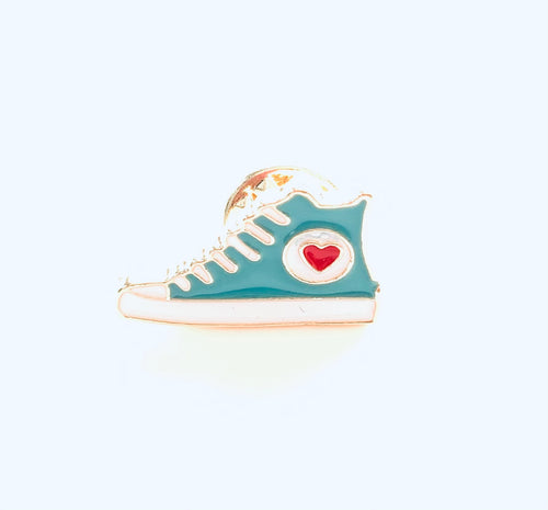“Run To You” - Tiffany Blue High Top Sneaker Enamel Pin/Brooch