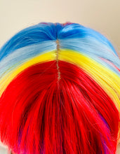 Load image into Gallery viewer, “Happy” - Short Rainbow Color Wig with Bangs for Pride/Cosplay and Events 🌈 - Clearance