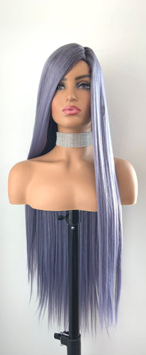 “Pam” - Clearance Long Straight Ombre Lilac “Put On & Go” Synthetic Wig