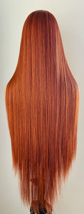 “Serenity” - 36” Long Straight Synthetic Lace Front Wig