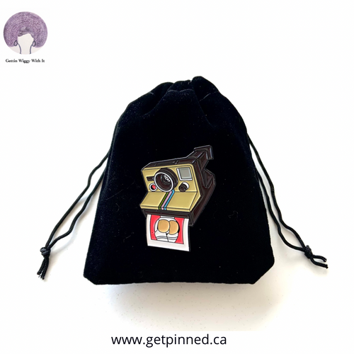 “Cheeky” - Polaroid Camera with Booty Pic Enamel Pin