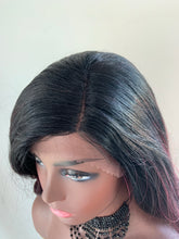 Load image into Gallery viewer, “Madison” - 28” Long Wavy Black Burgundy Premium Fiber Lace Front Canada Wig for Daily Wear or Events