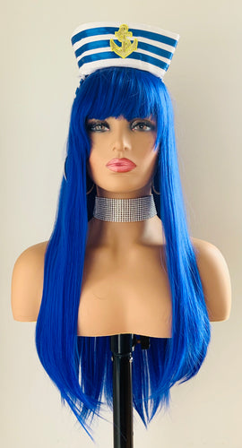 Promo! 🎃 “Brandi” - 24” Long Straight Synthetic Wig w Bangs for Halloween/Cosplay/Gaming/Events