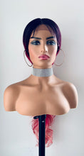 Load image into Gallery viewer, “Becky” - 28” Ombre Pink or Ombre Auburn Premium Fiber Lace Front Wigs / Canada Wigs