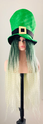 “Meadow” - Long 38” Premium Fiber Lace Front Wigs in Green/Orange/Black for Cosplay/Events/Drag💄