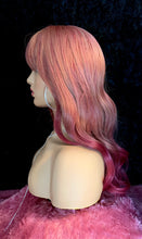 Load image into Gallery viewer, “Sasha” - Gorgeous Fuchsia Synthetic Wig With Bangs