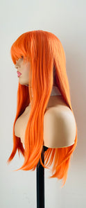 Clearance “Brandi” - 24” Long Straight Synthetic Wig w Bangs for Cosplay/Gaming/Events